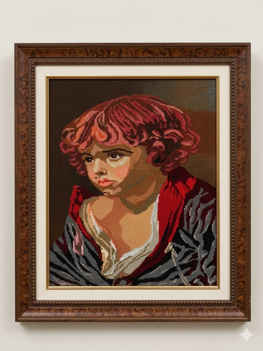 Vintage 1999 Custom-Framed Wiehler Gobelin Tapestry