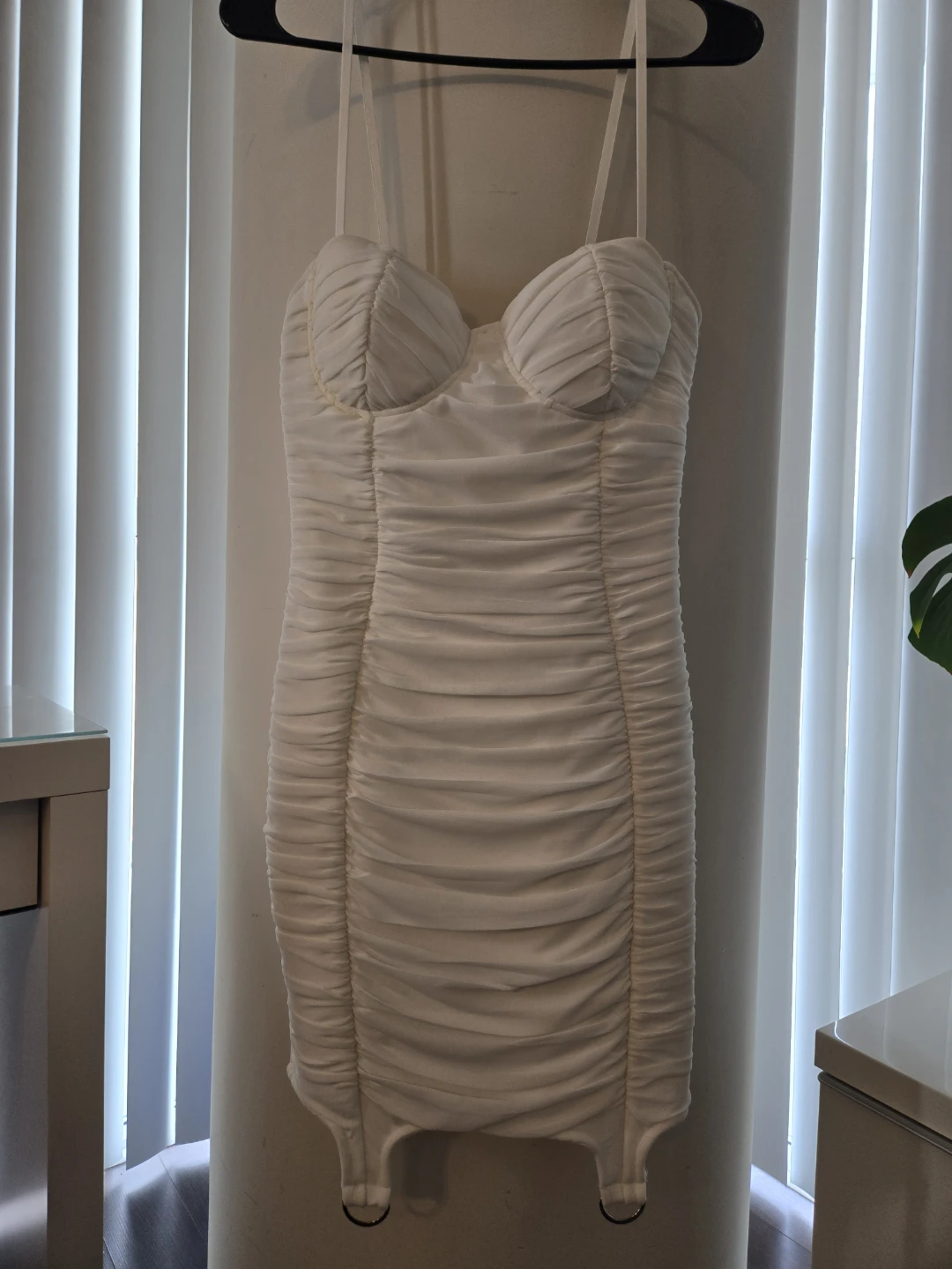 Fashion Nova White Ruched Mini Dress - photo 2