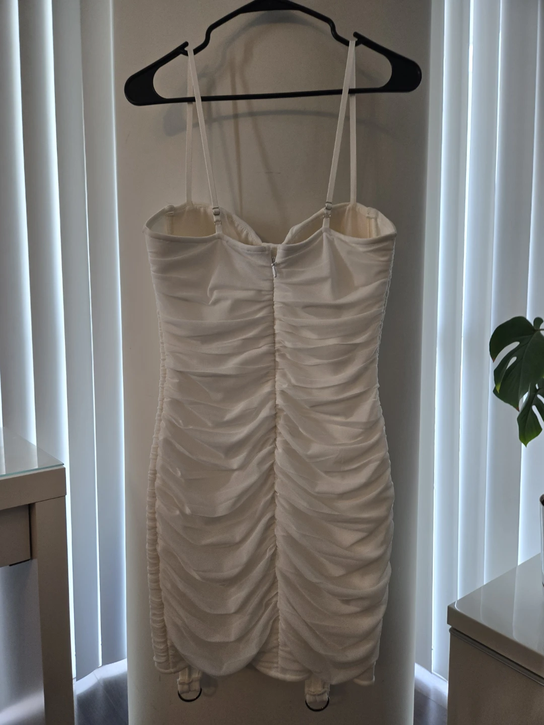 Fashion Nova White Ruched Mini Dress - photo 3