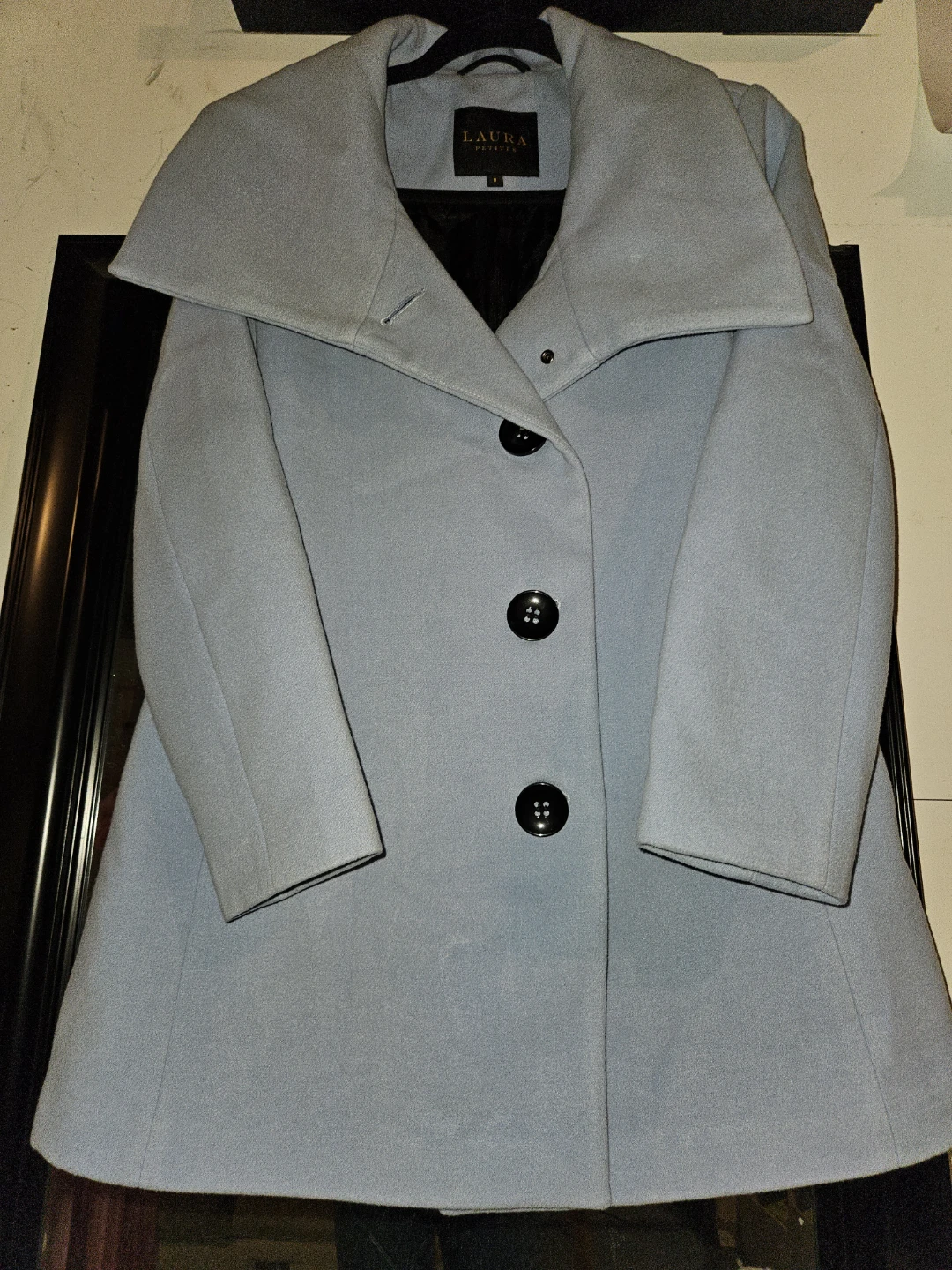Laura Petites Light Blue Coat Size 8 - photo 4
