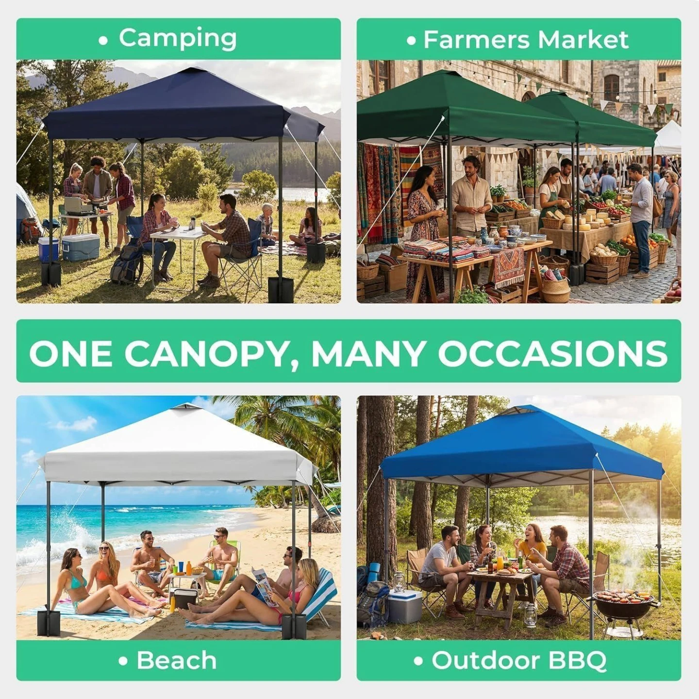 JEAREY 10x10 Pop Up Canopy Tent, - photo 4