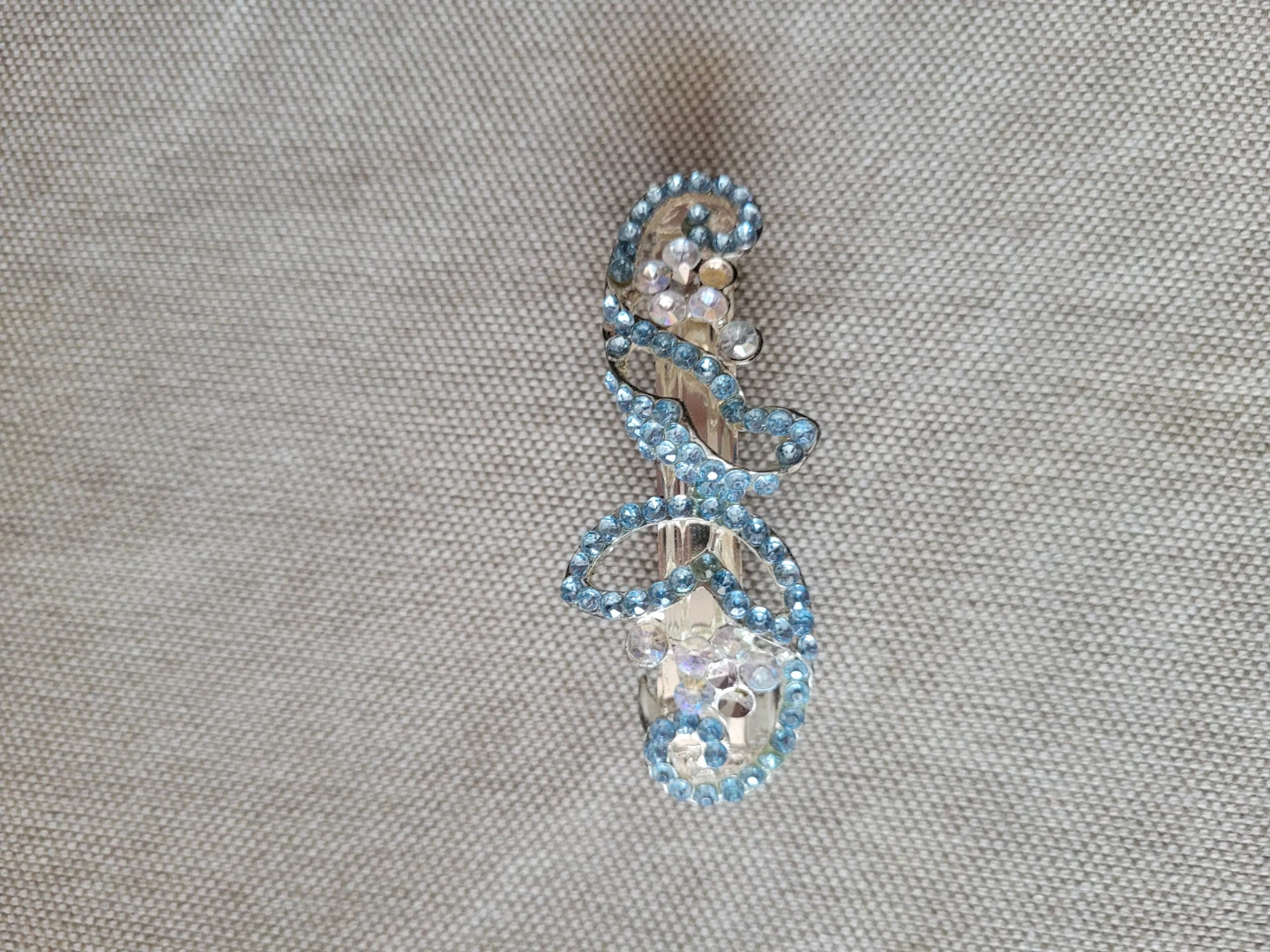 Sparkly Blue Butterfly Hair Clip