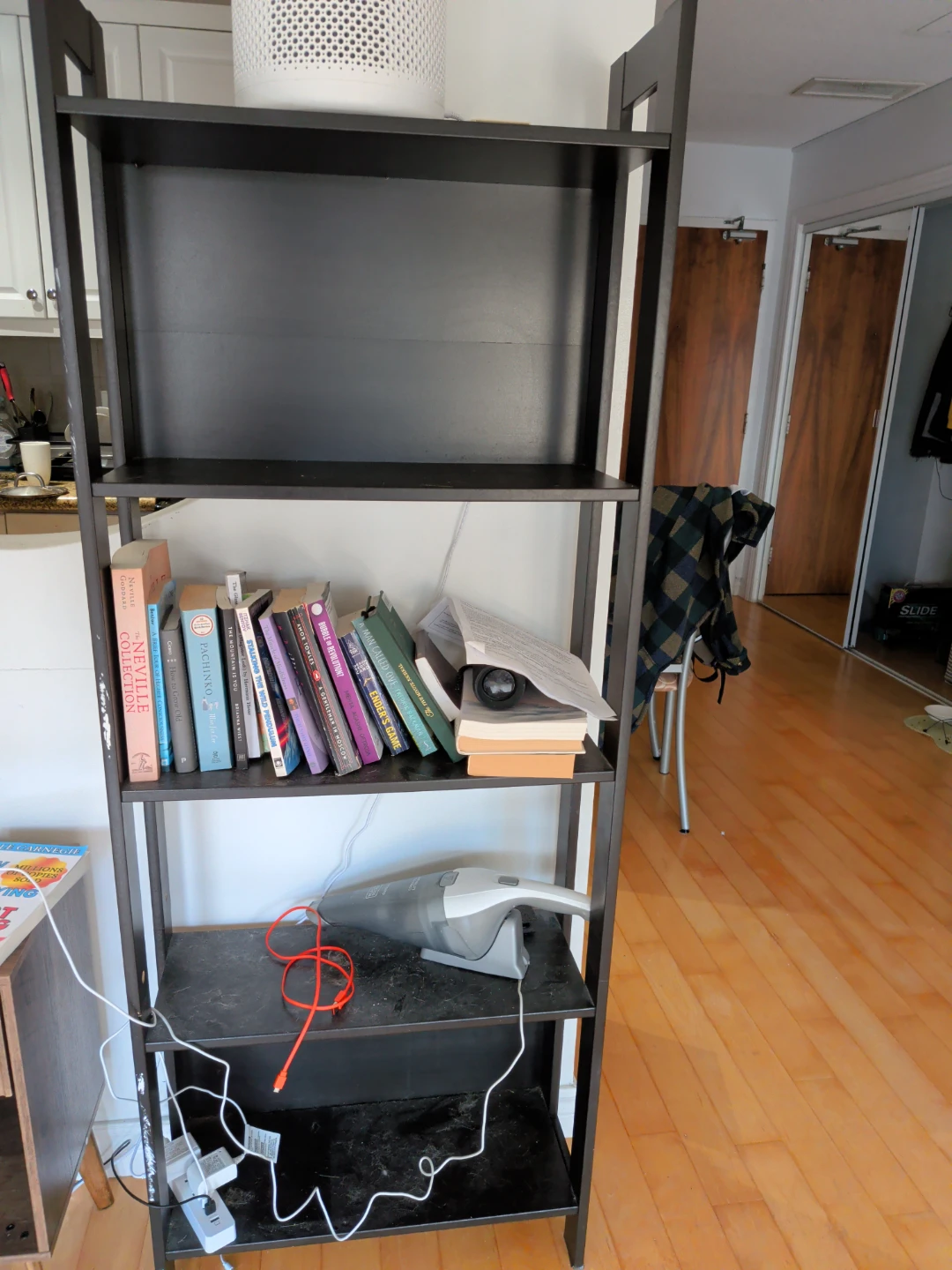 Black 4-Tier Shelf Unit - photo 2