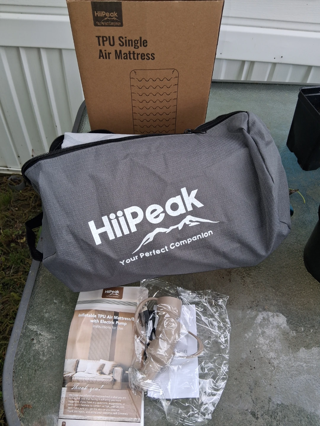 HiiPeak TPU Single Air Mattress with Electric Pump