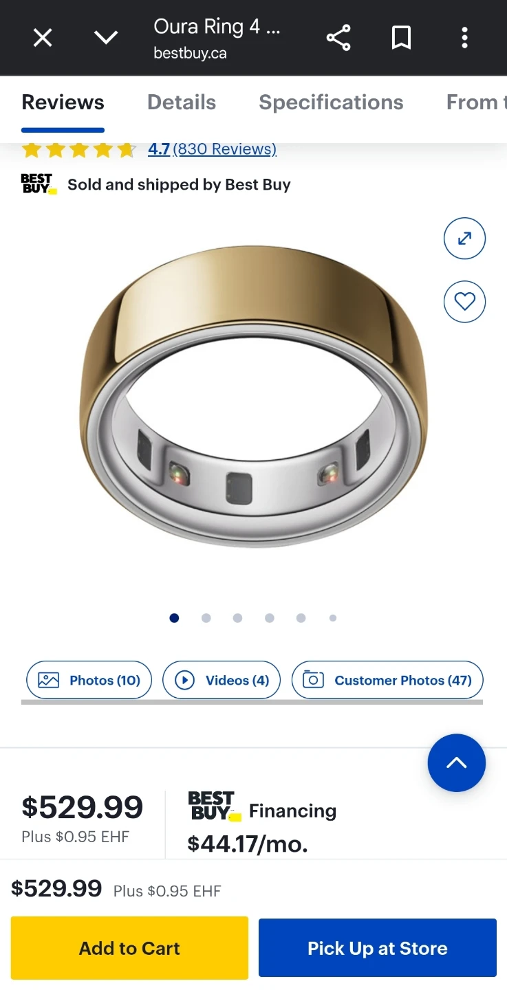 Oura ring 4 - UNOPENED - Size 9 gold - photo 2