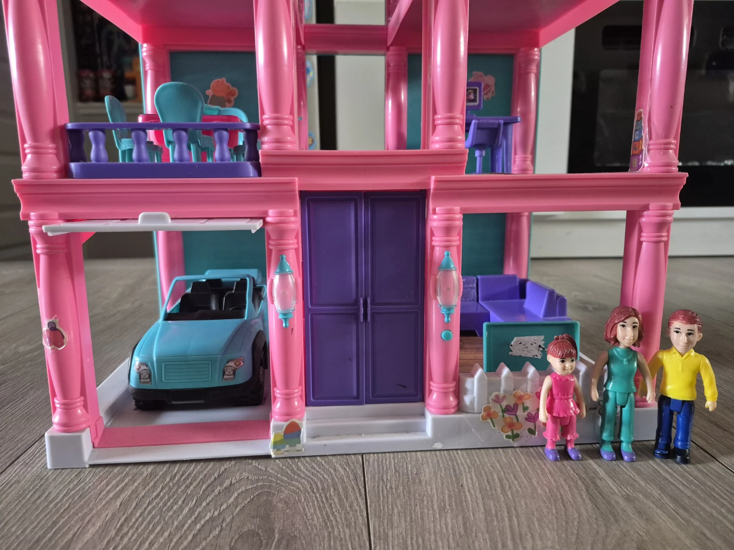 Pink and Purple Dollhouse with Accessories - photo 3