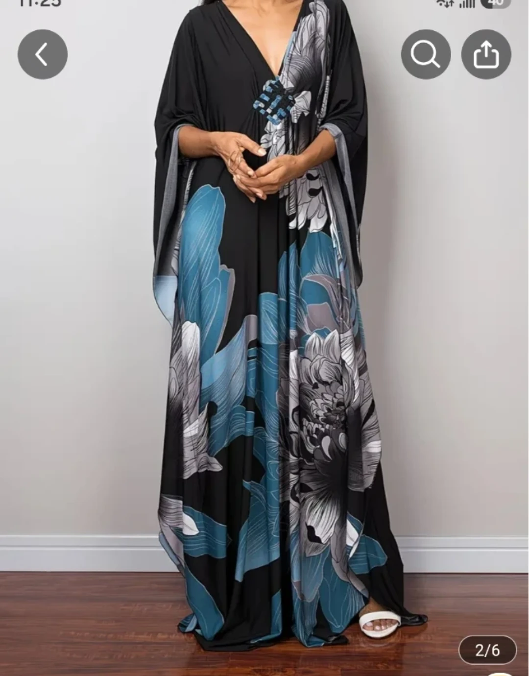 Women's Floral Kaftan Dress - photo 3