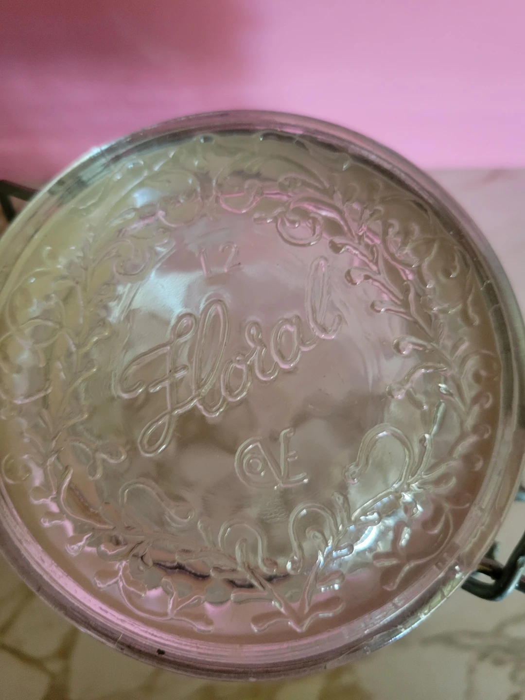 Vintage Floral Glass Jar - photo 2