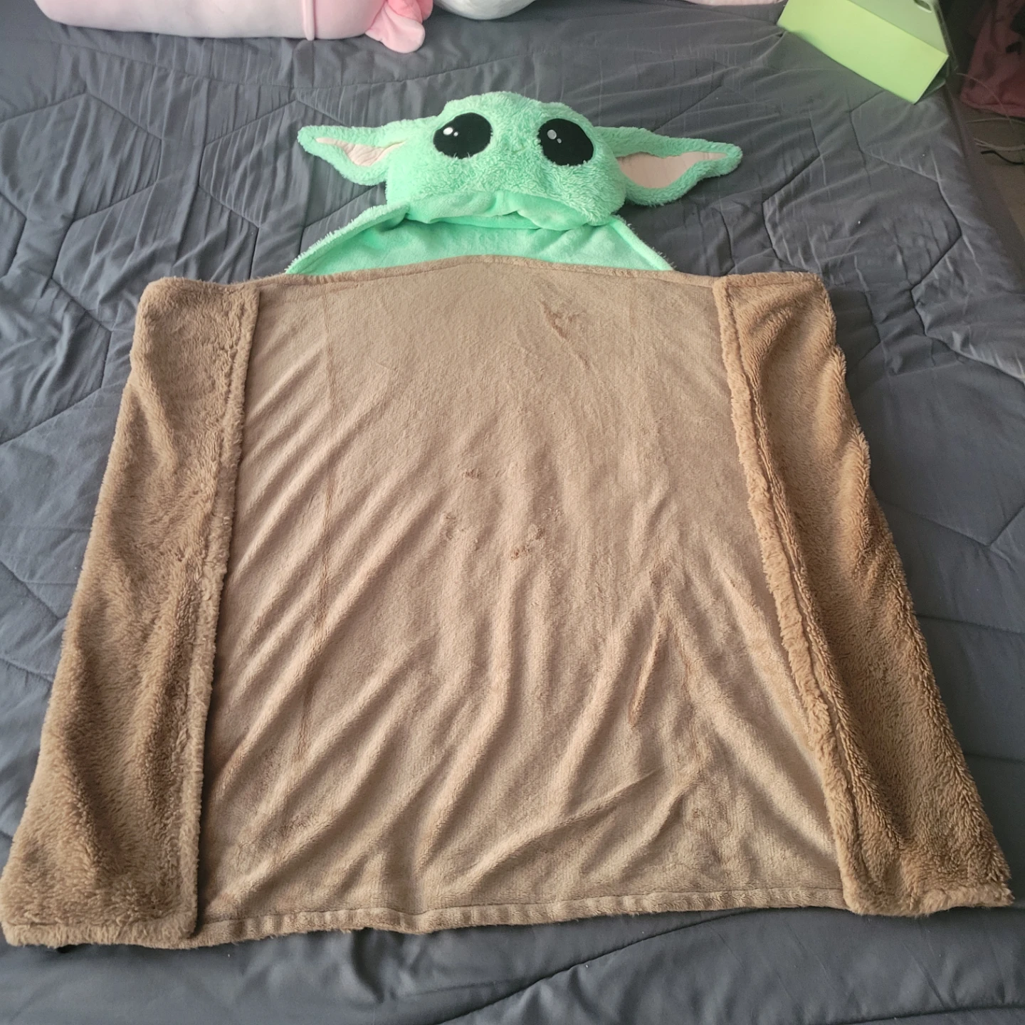 Baby Yoda Fleece Blanket with Hood