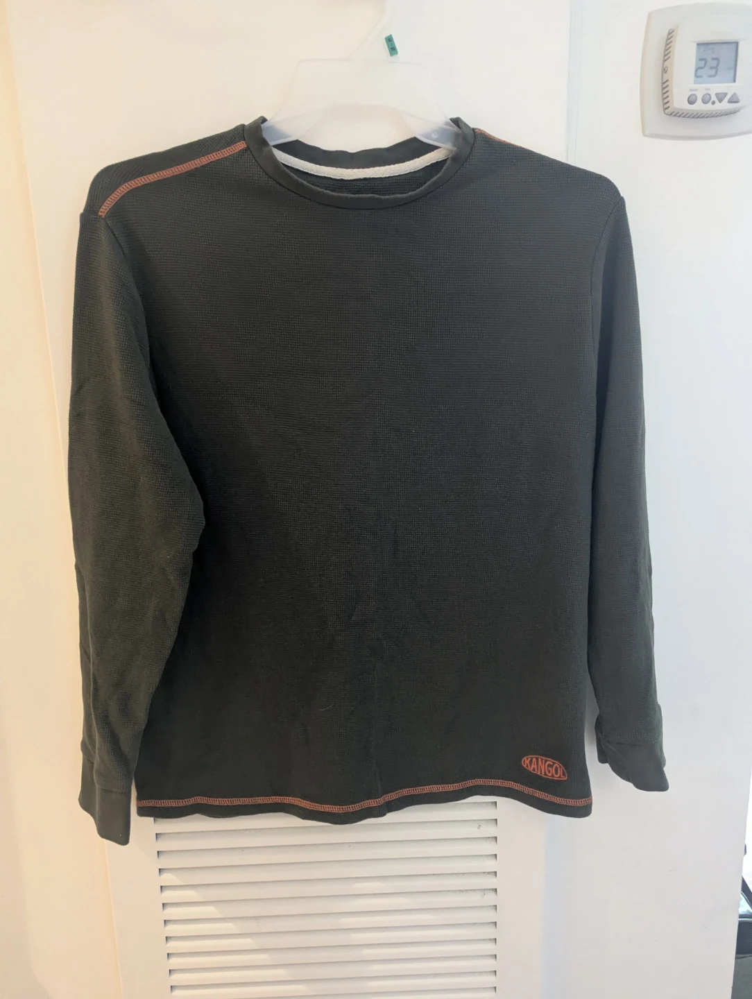Kangol Long Sleeve Waffle Knit Shirt - Size L