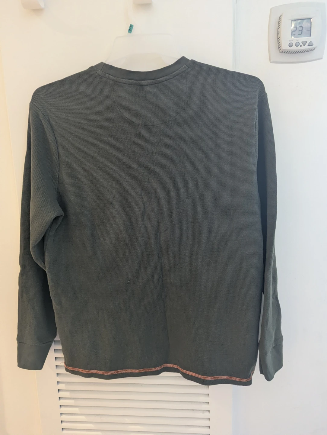 Kangol Long Sleeve Waffle Knit Shirt - Size L - photo 3