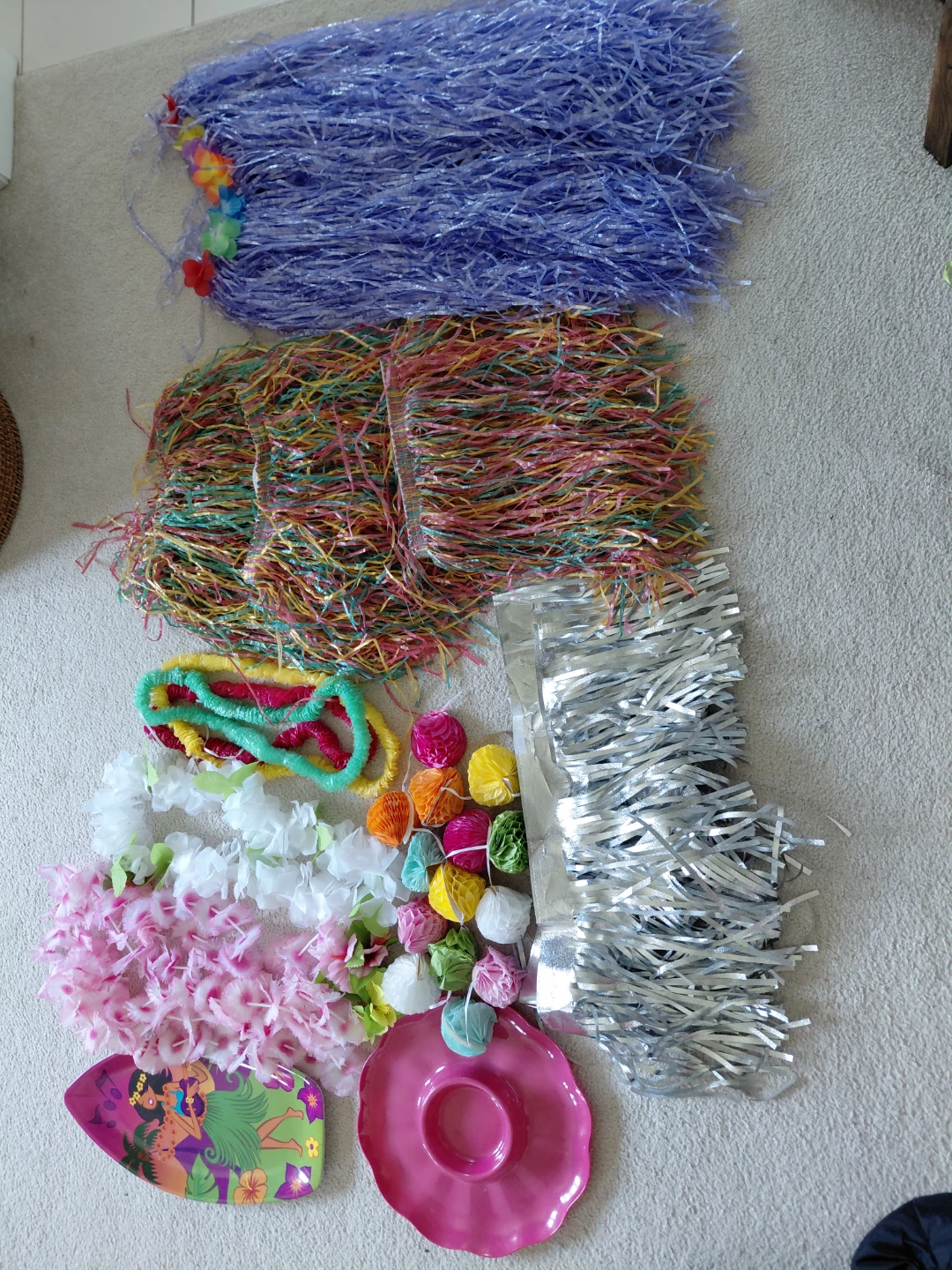 Luau Party Costume set and supplies