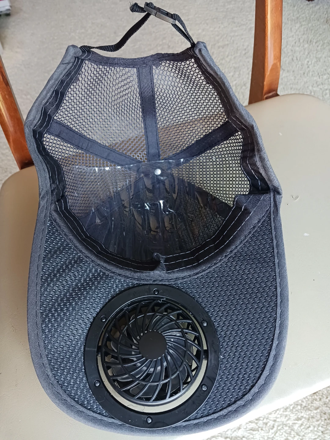 New Solar Powered + USB Charge Fan Baseball Cap - photo 5