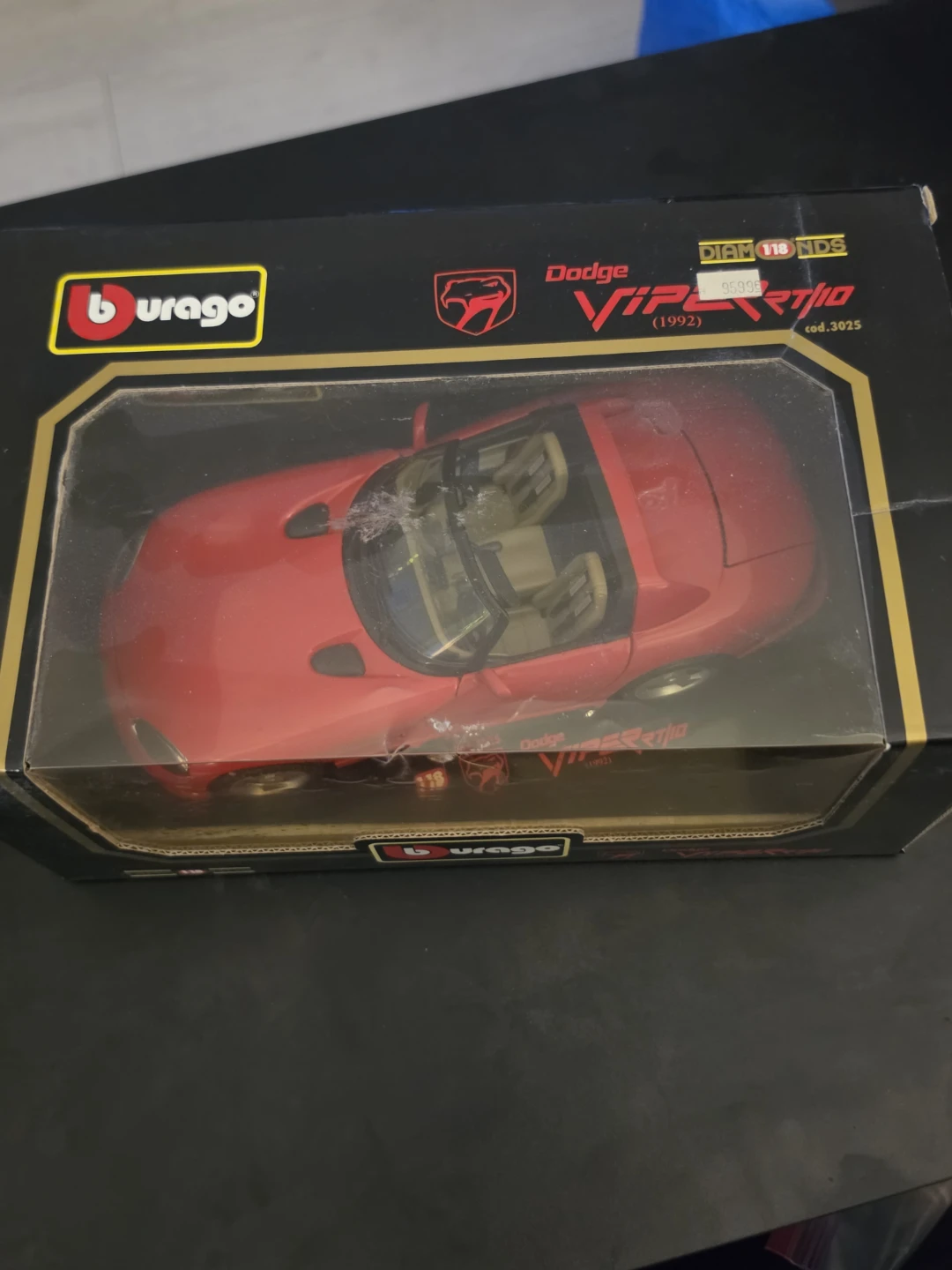 Burago Dodge Viper RT/10 (1992) Diecast Model Car - photo 2