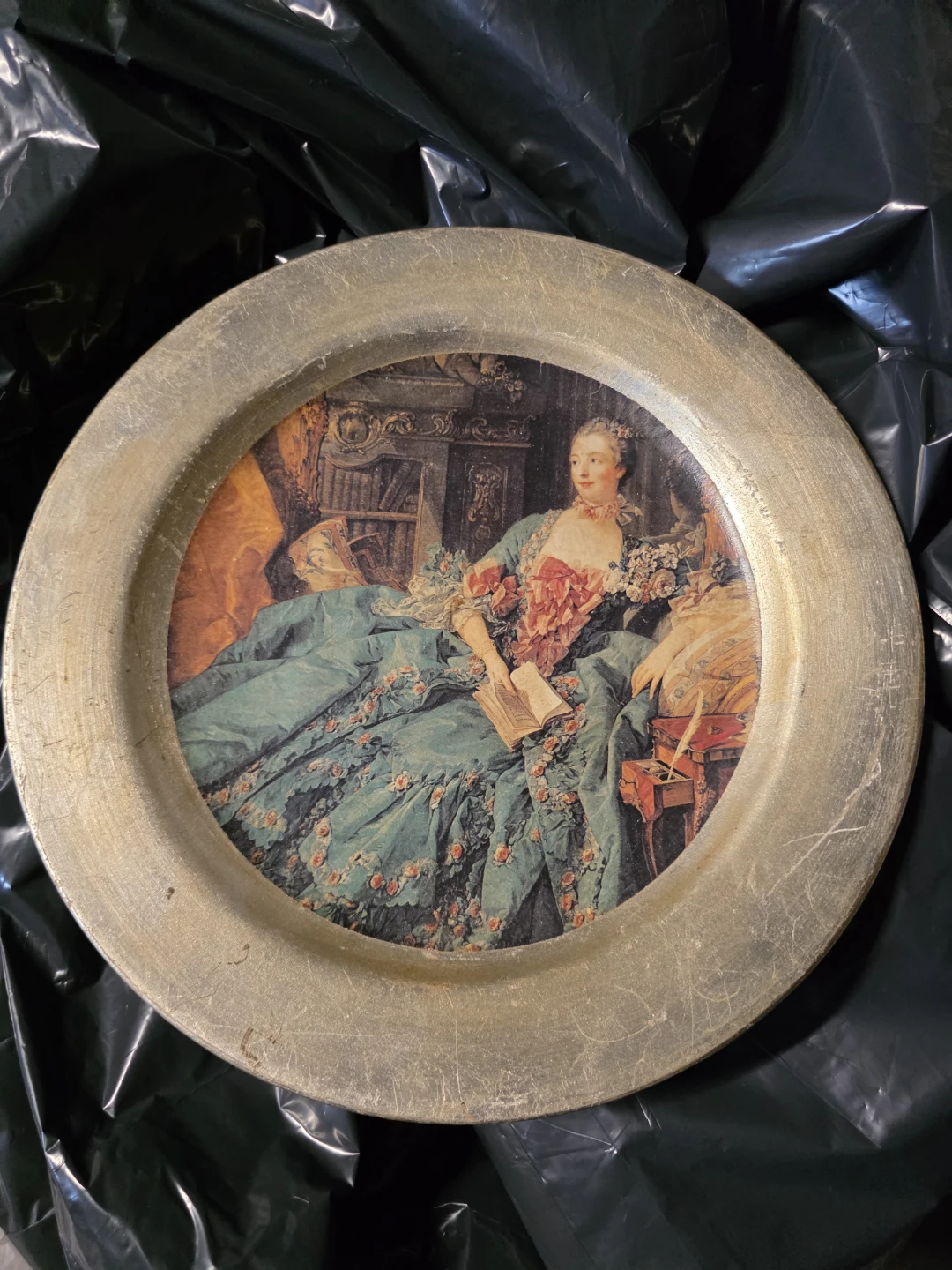 Decorative Wall Plate with Vintage Portrait