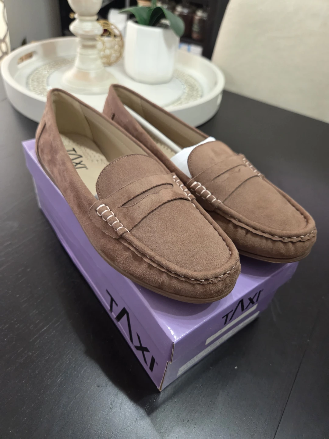 TAXI Women's Brown Suede Loafers Size 38 - photo 2