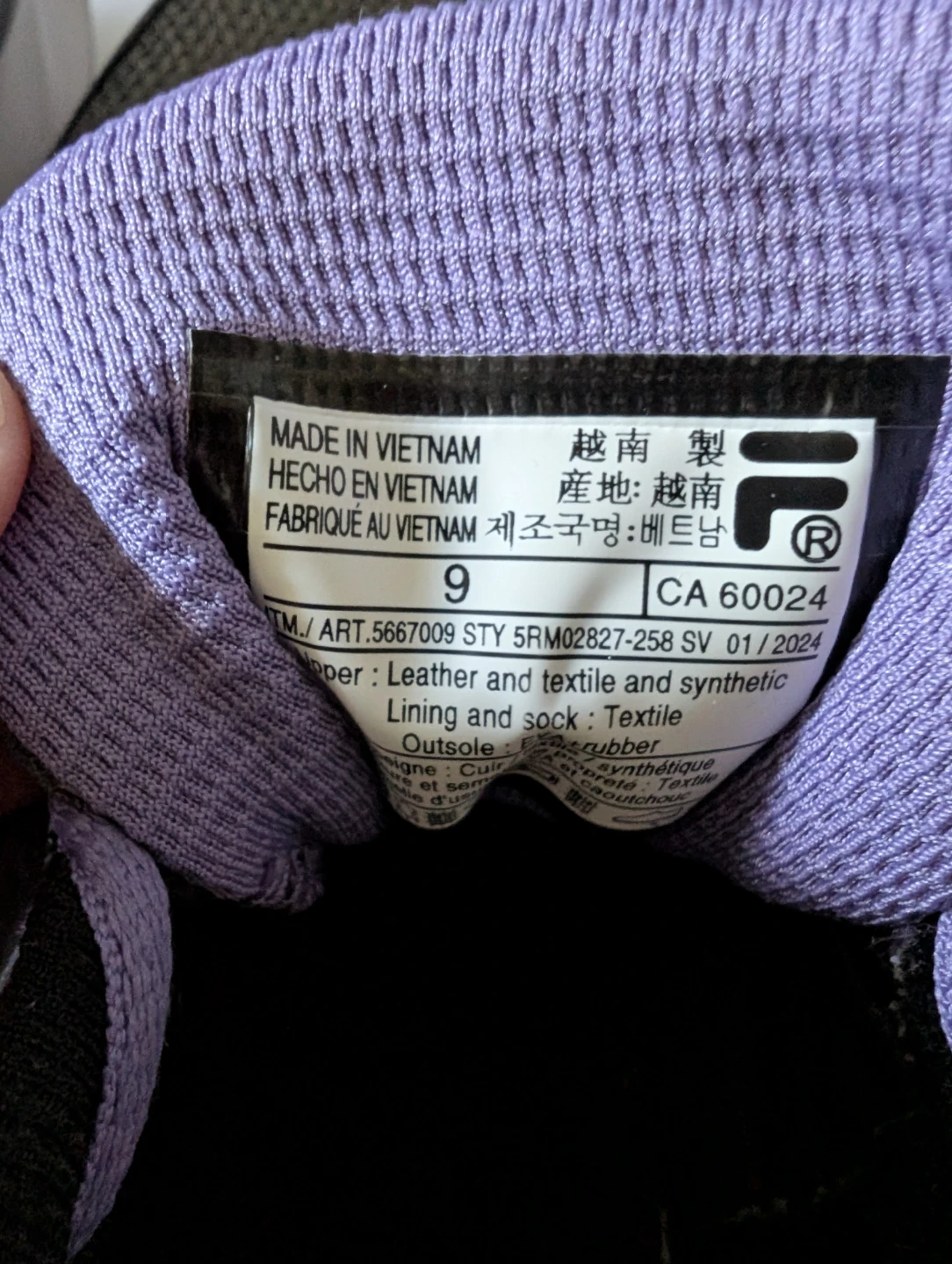 Fila Women's Running Shoes - Grey/Purple - Size 9 - photo 3