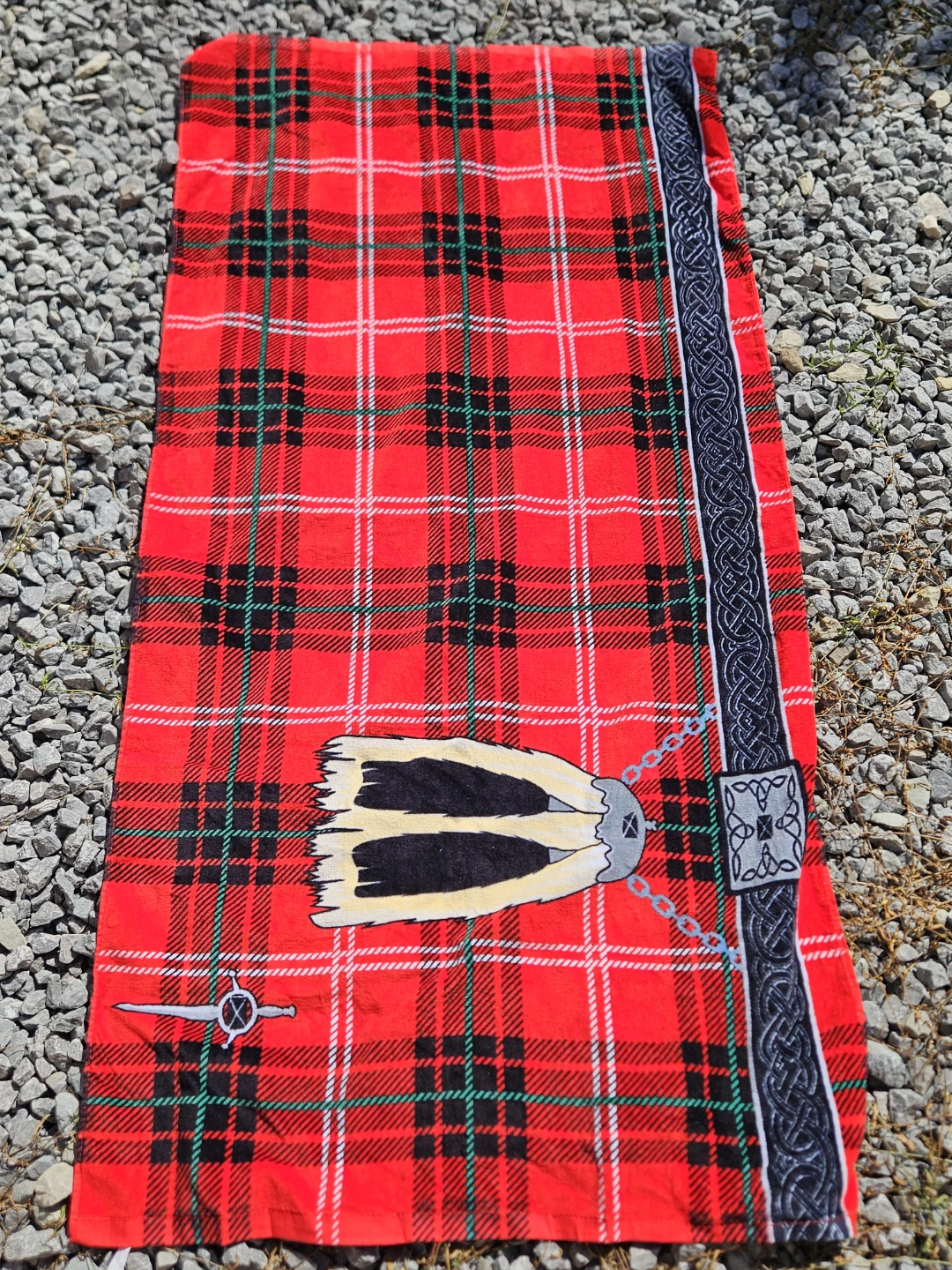 Tartan Kilt towel with Sporran Design - photo 2