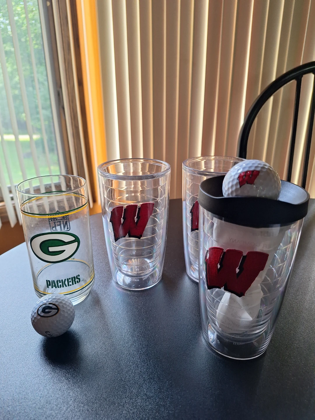 Green Bay Packers & Wisconsin Badgers with Logo Golf Ball