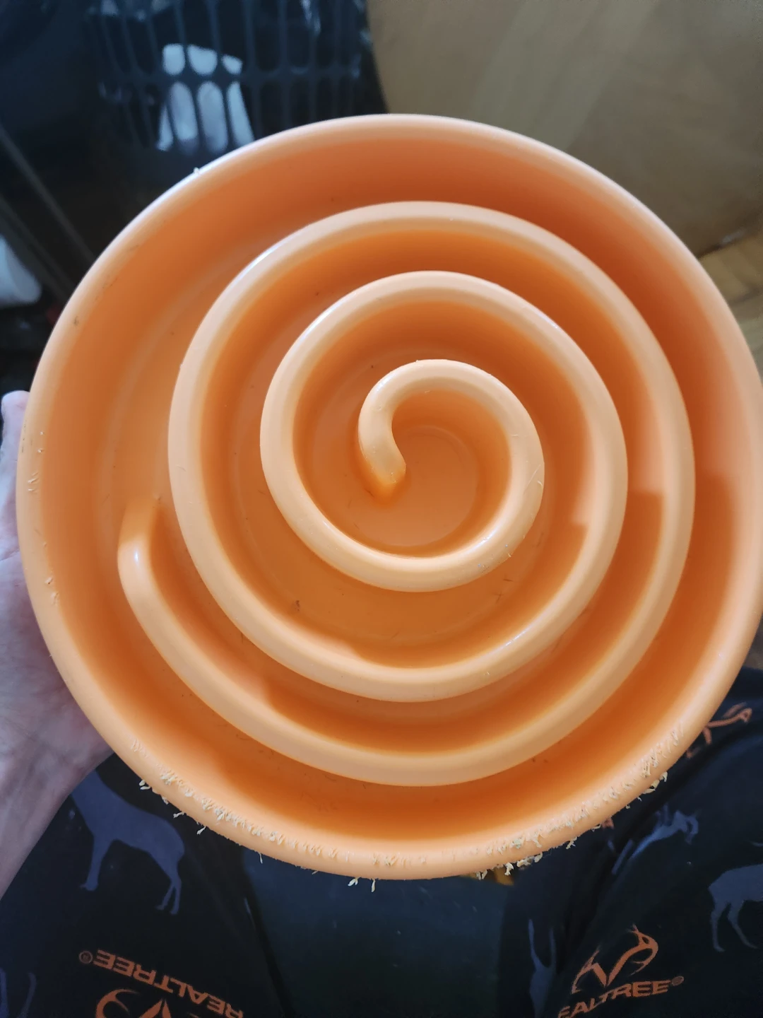 Orange Pet Slow Feeder Bowl