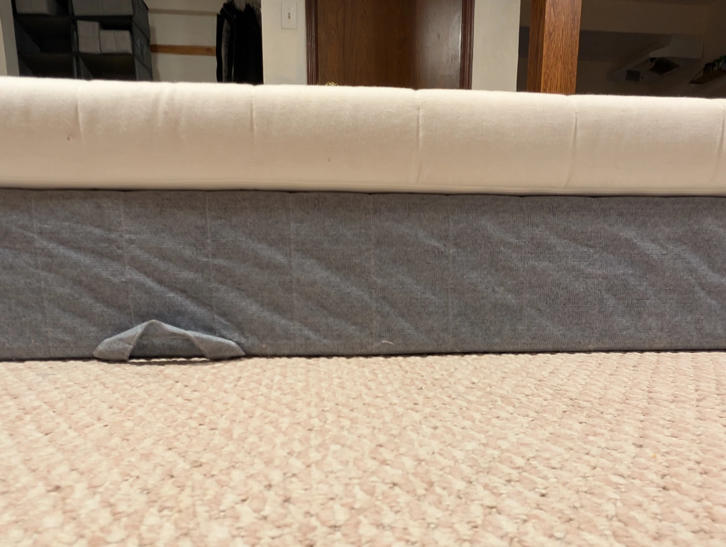 Grey Upholstered Bed Frame and Mattress - Full/Double Size - photo 3