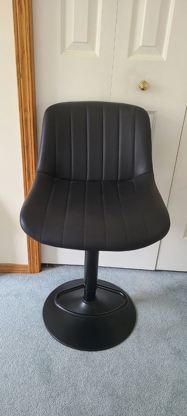 Black Adjustable Bar Stool