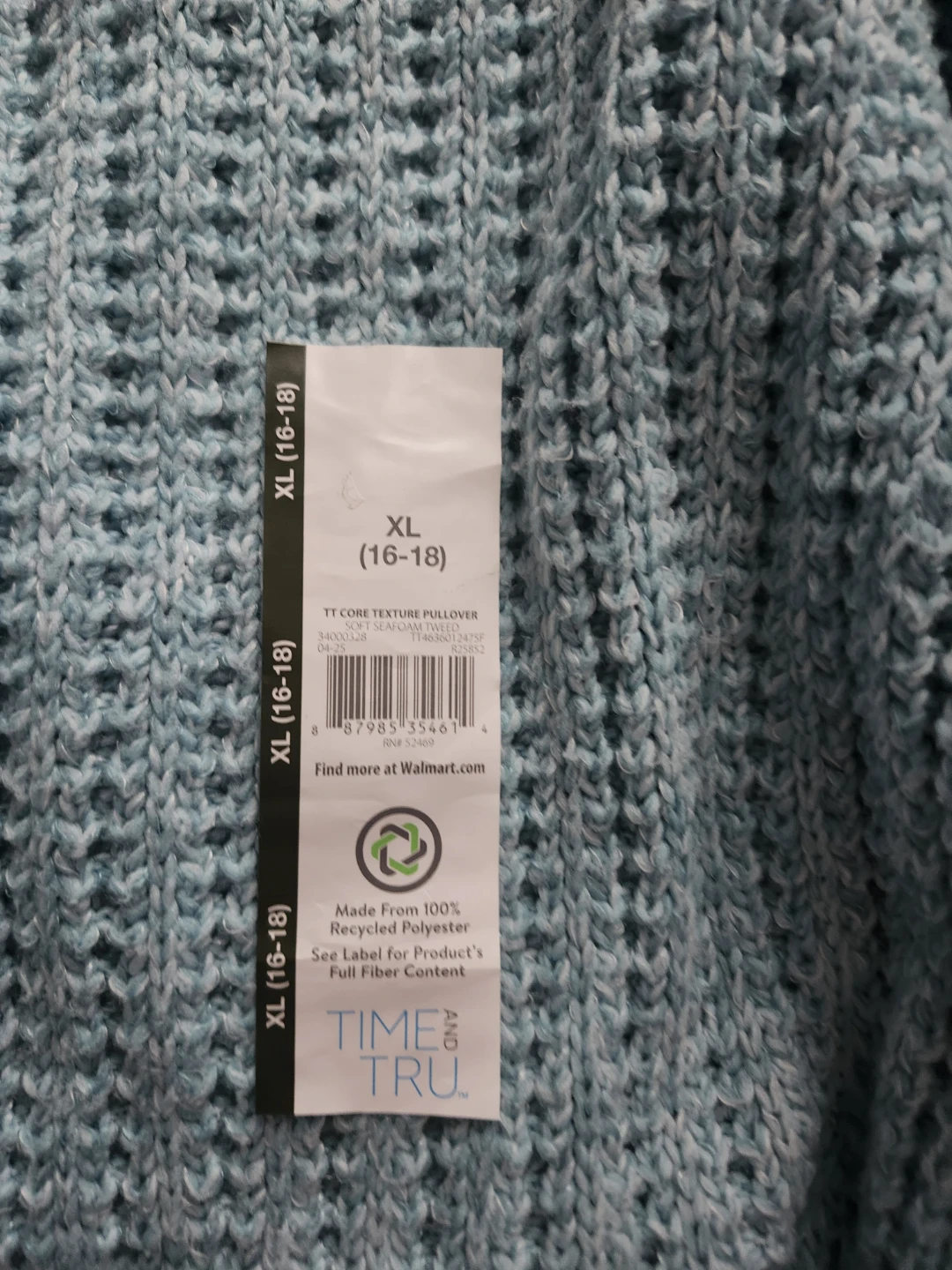 Time and Tru Women's XL Textured Pullover Sweater - photo 3