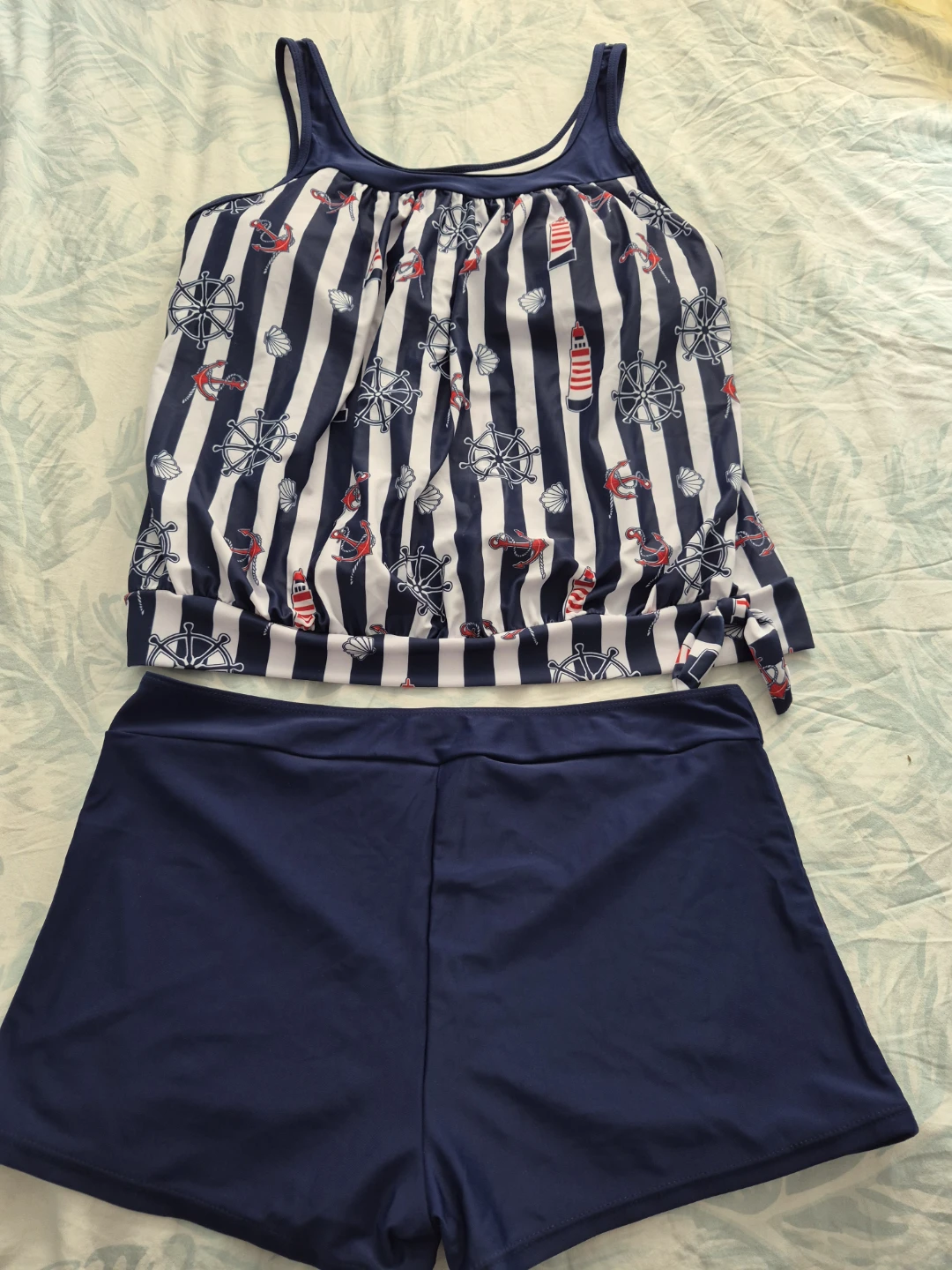 Women's xl Tankini Swimsuit Nautical print