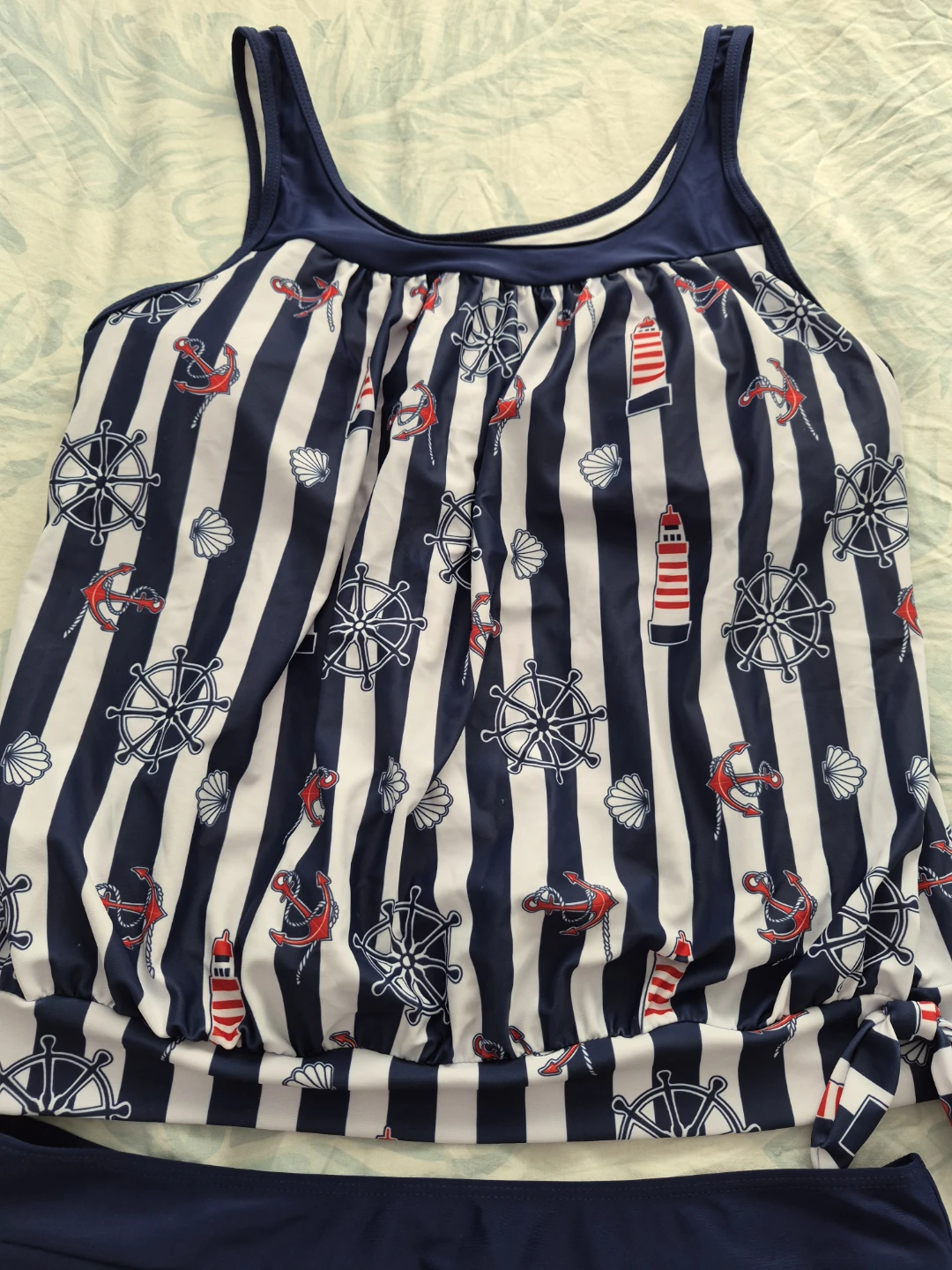 Women's xl Tankini Swimsuit Nautical print - photo 2