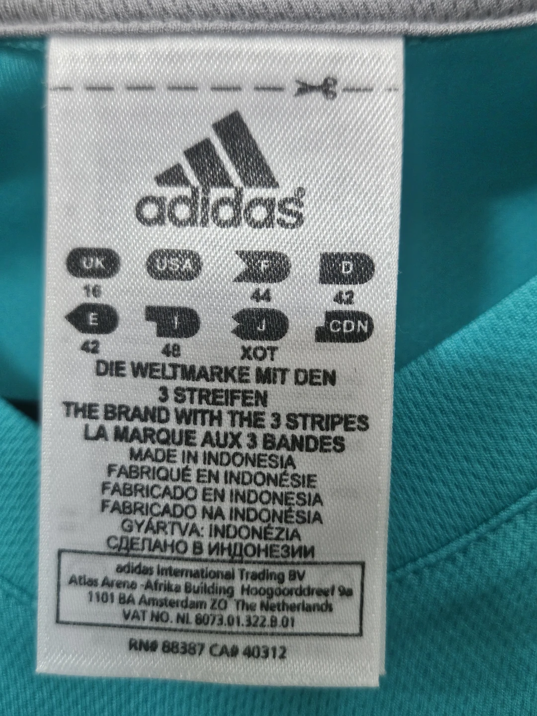 Adidas Sleeveless Athletic Tank Top Teal/Yellow - photo 2
