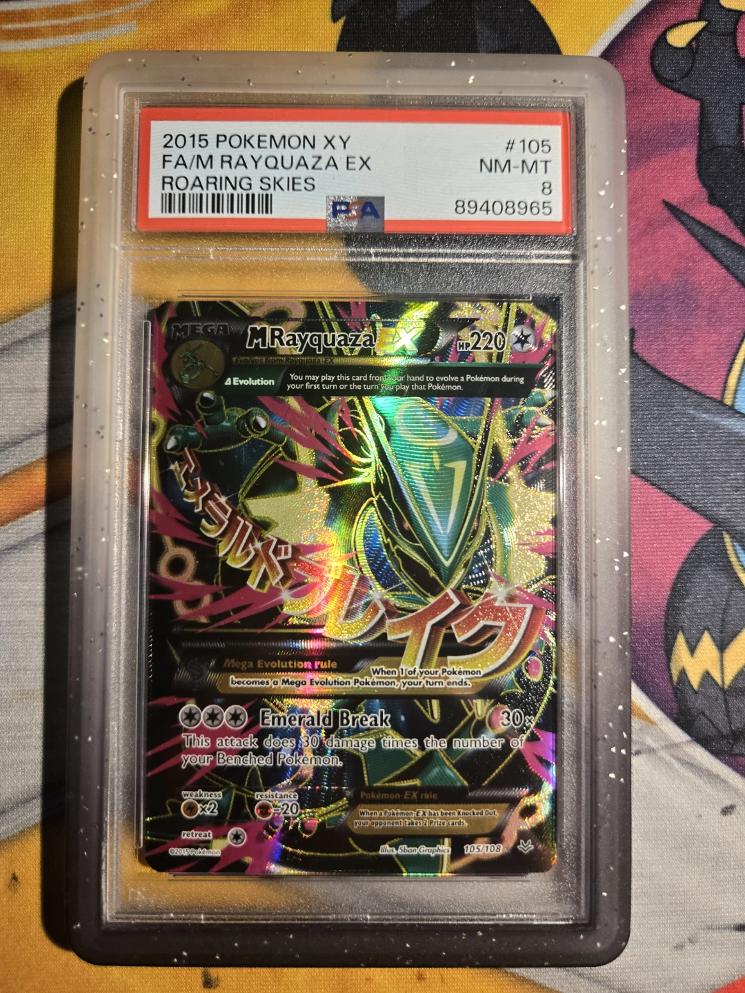 Mega rayquaza EX 105/108 psa 8