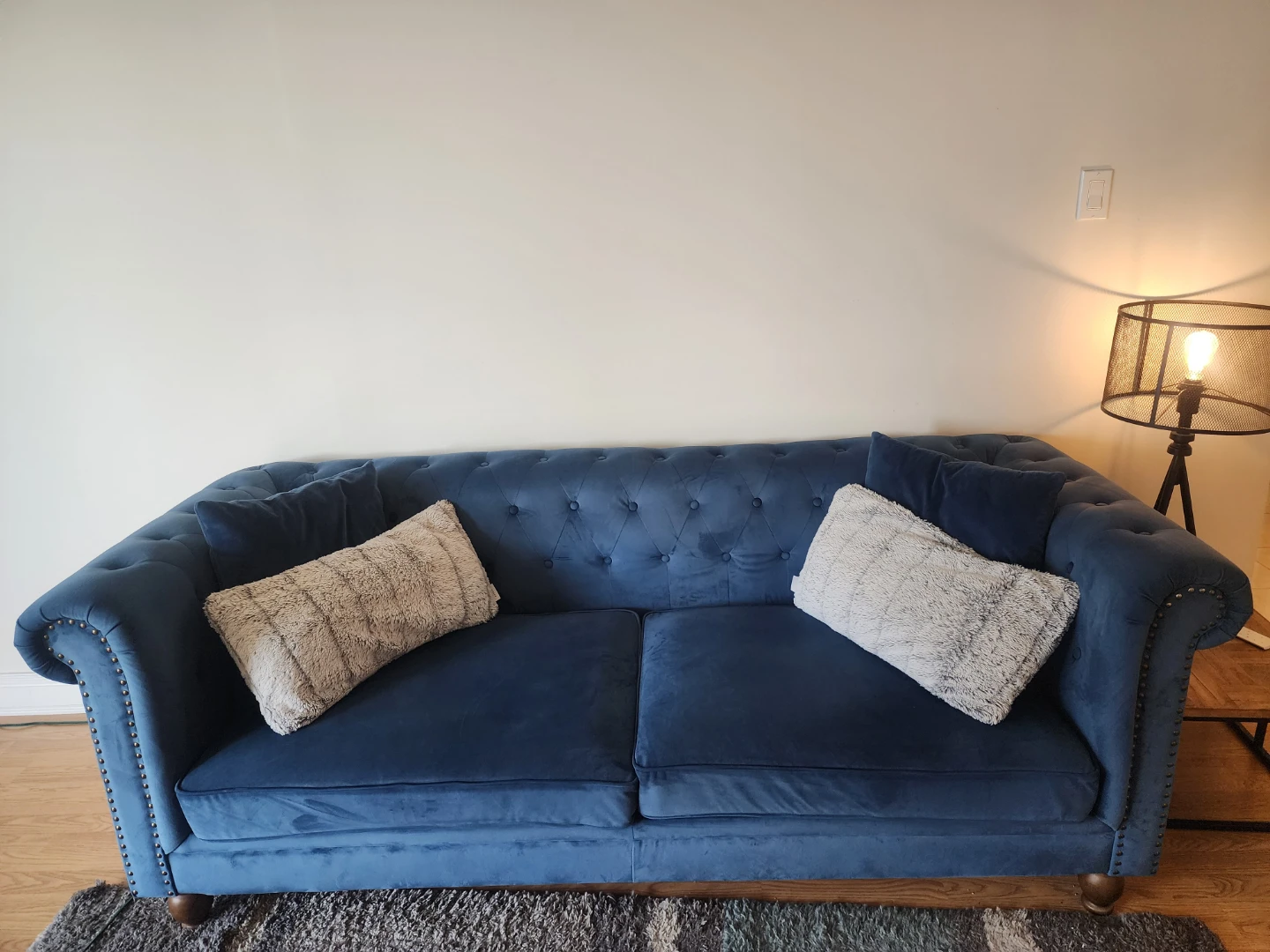 Blue Tufted Sofa - photo 2
