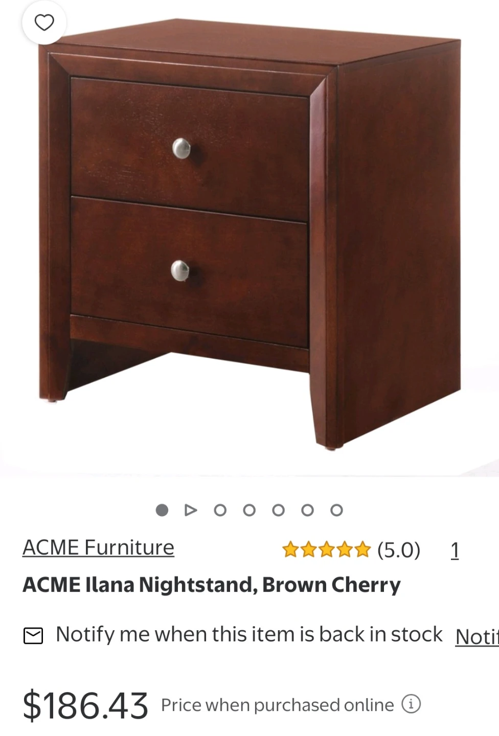 Nightstand Set - Brown Cherry - photo 2