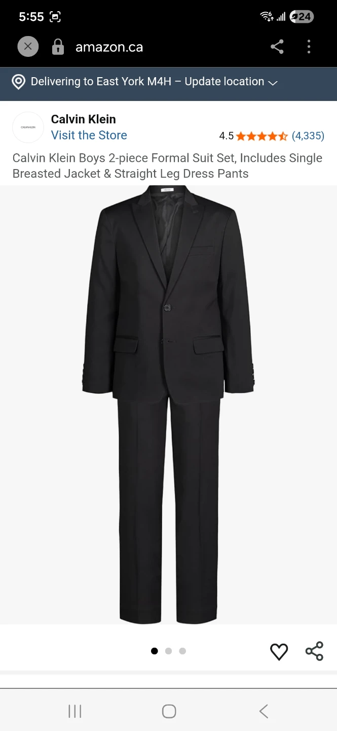 Calvin Klein Boys 2-Piece Formal Suit Set Size 14 - photo 5