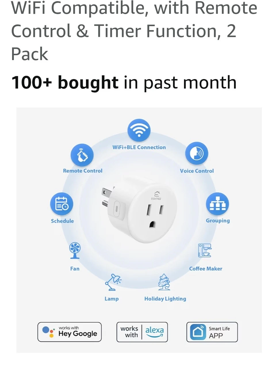 EIGHTREE Smart Plugs (2 Pack) - photo 2