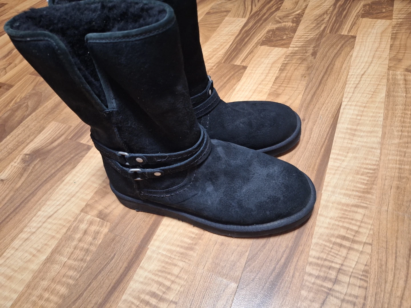 UGG Australia Black Suede Boots (Size 8 US Womens)