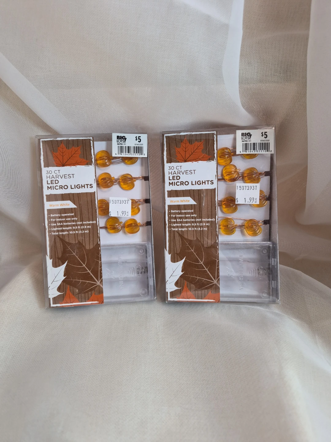 2 Packages of Brand New Leftovers Pumpkim LED lights