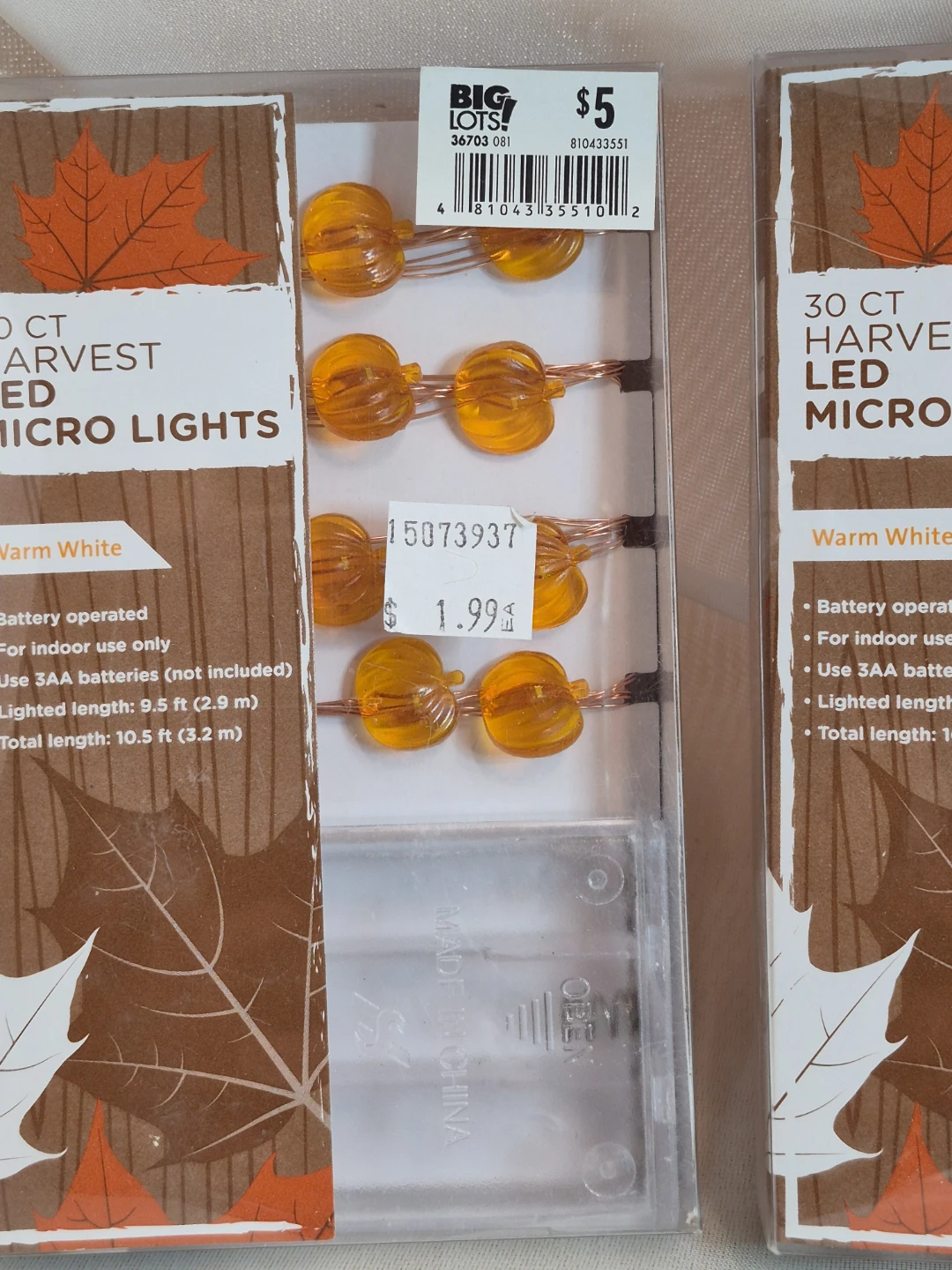 2 Packages of Brand New Leftovers Pumpkim LED lights - photo 2