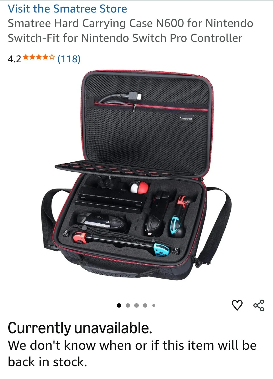 Smatree Hard Carrying Case for Nintendo Switch