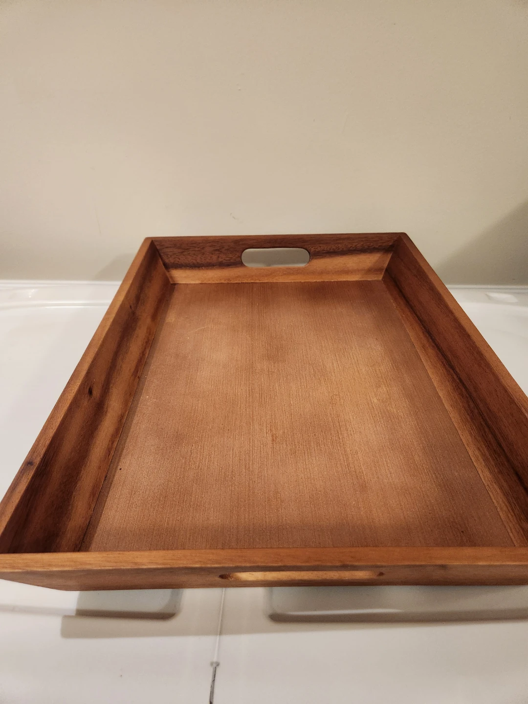 Wooden Serving Tray with Handles - photo 2