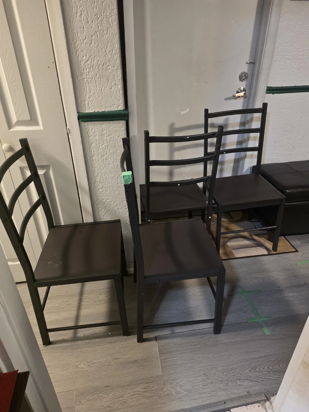 Set of 4 Black Dining Chairs - photo 3