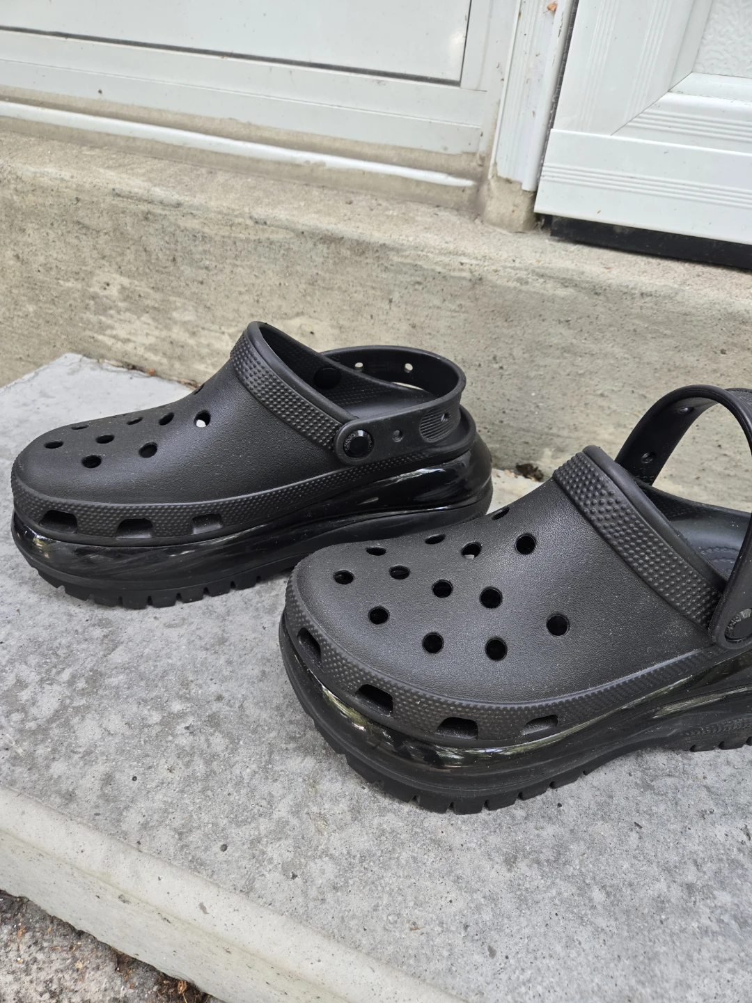 Black Crocs Platform Clogs