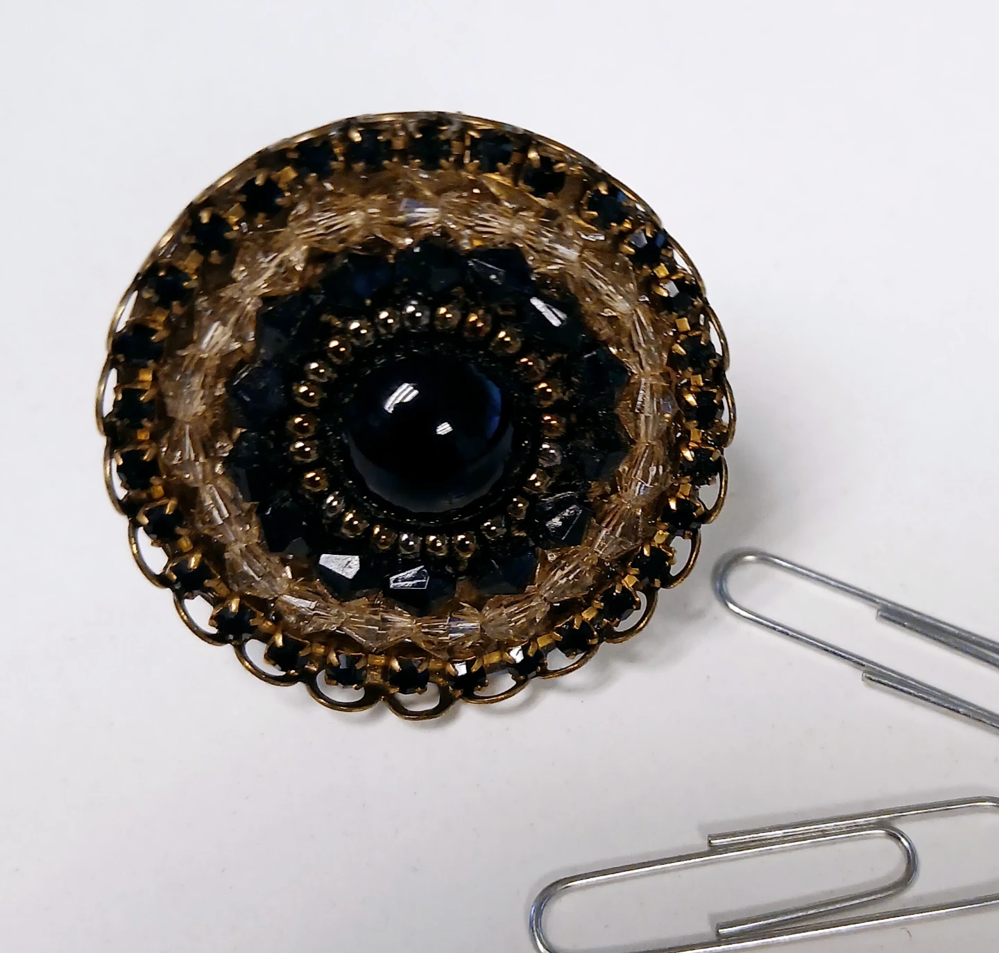 Vintage Beaded Large Statement Ring
