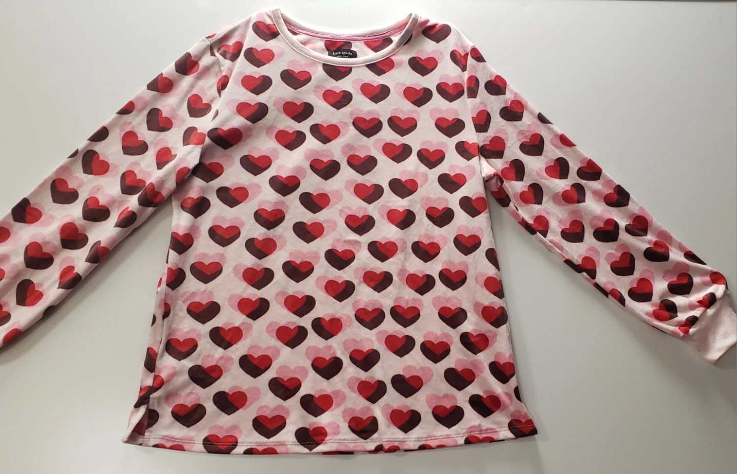 Brand new Kate Spade Long Sleeve Heart Print ShirtS/P
