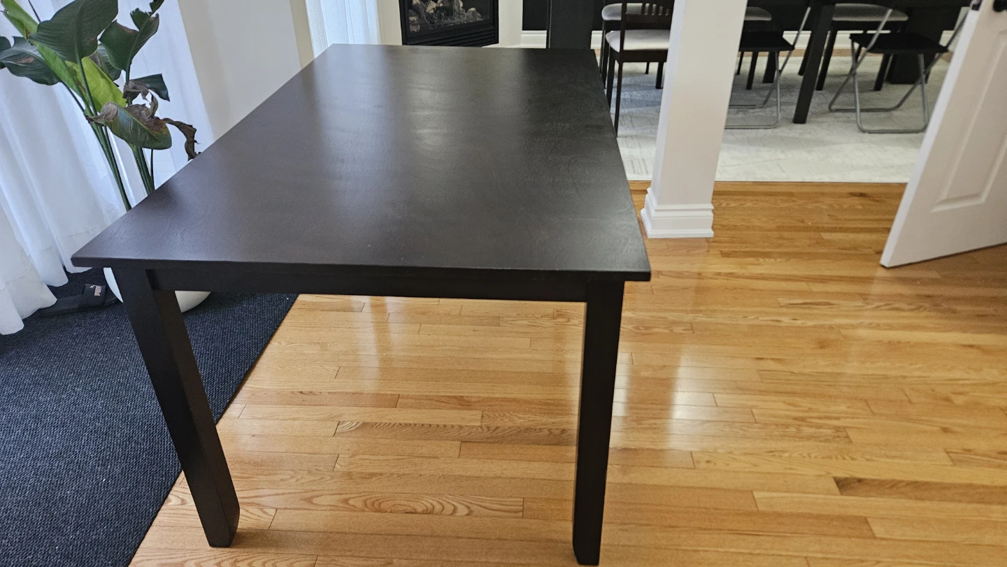 Dark Wood Dining Table and 4 Chairs Set - photo 4