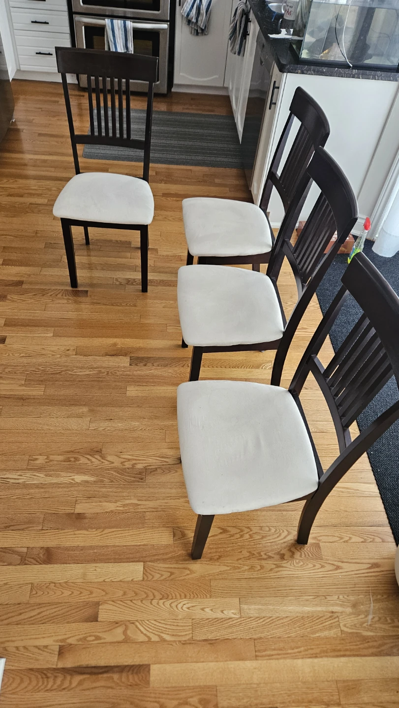 Dark Wood Dining Table and 4 Chairs Set - photo 5
