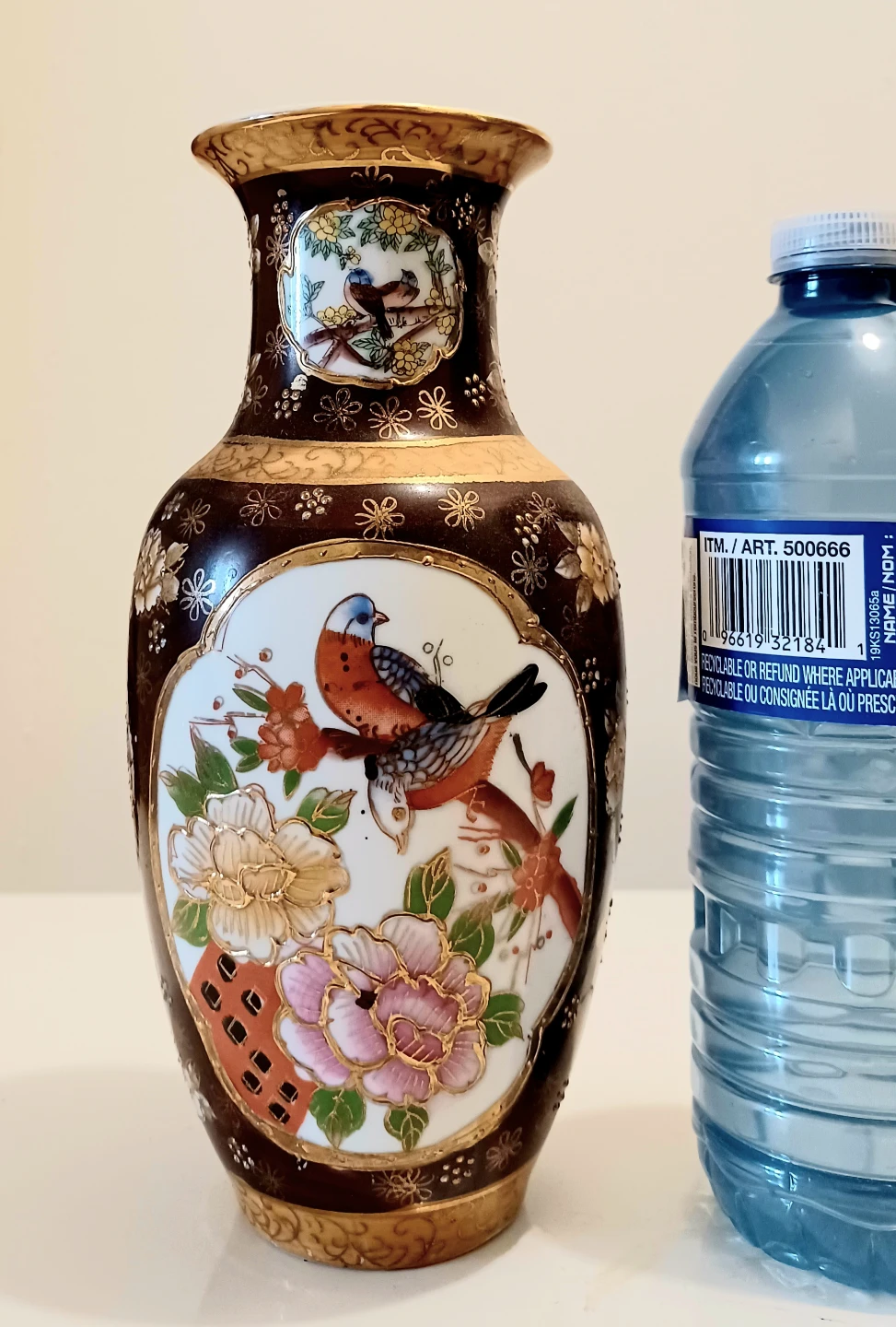 Vtg Bone China Hand Painted Satsuma Vase - photo 5
