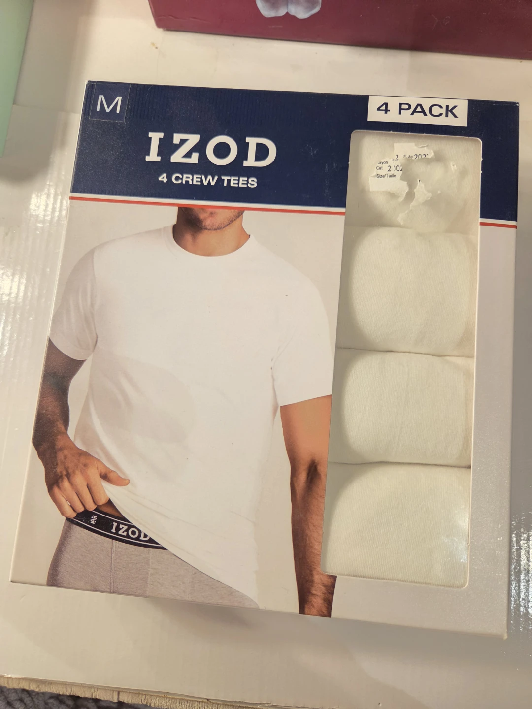 IZOD 4 Pack Men's Crew Tees - White - Size M - photo 2