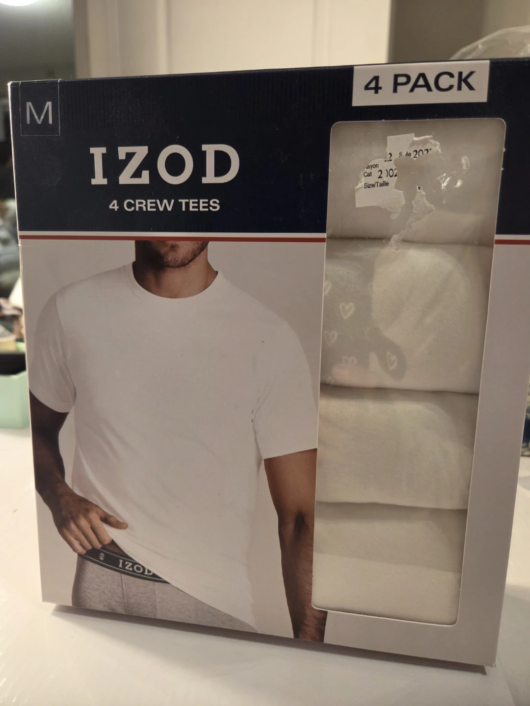 IZOD 4 Pack Men's Crew Tees - White - Size M - photo 4