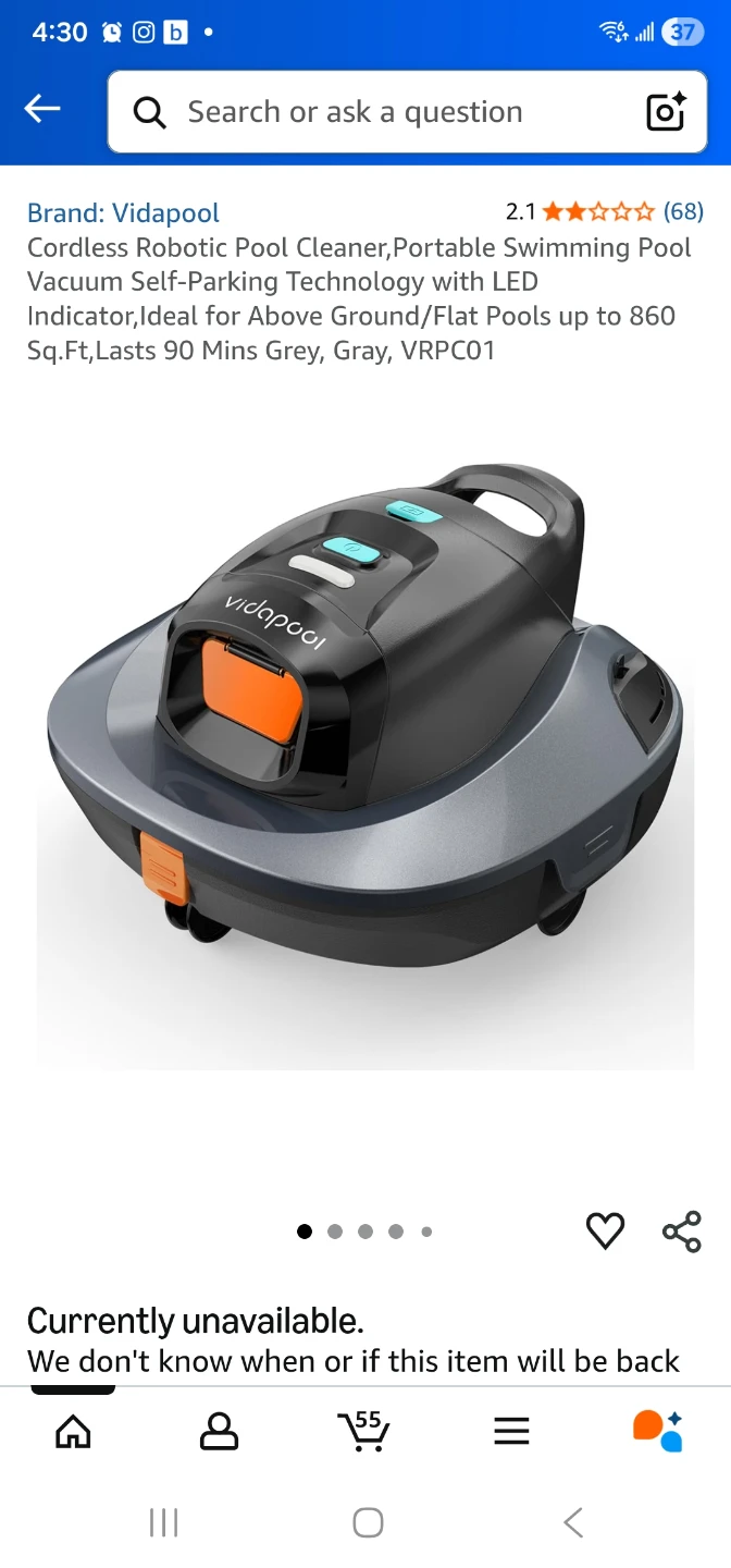 Vidapool Cordless Robotic Pool Cleaner